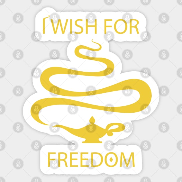 I Wish For Freedom Sticker by Draw Drew Drawn